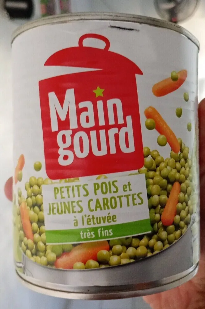 petits pois et carottes à l'étuvée très fins