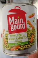 petits pois et carottes à l'étuvée très fins