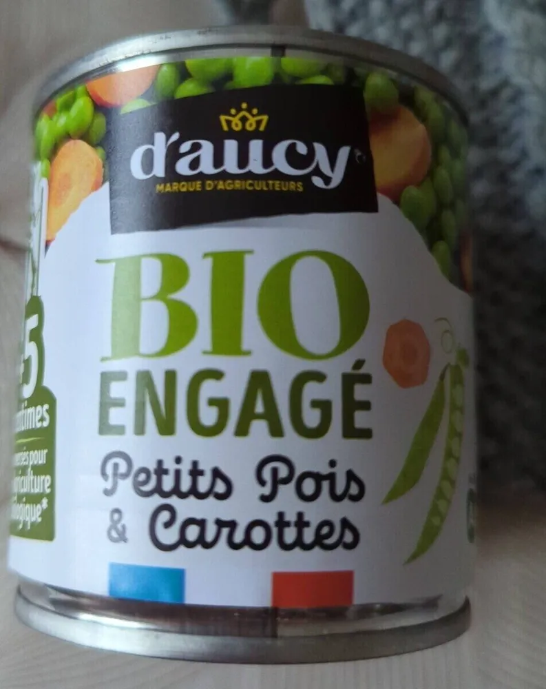 Petits pois et carottes bio