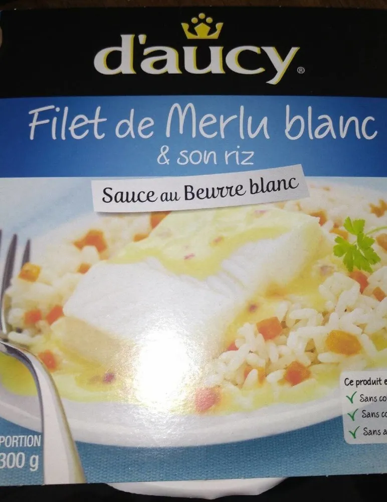 Filet de merlu blanc et son riz d aucy