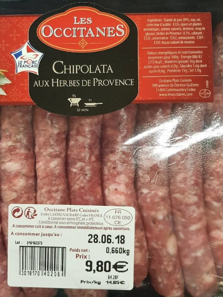 Chipolata aux herbes de Provence