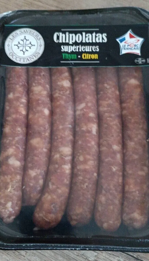 Chipolatas supérieure au citron et au thym