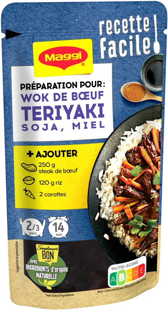 MAGGI Recette Facile Bœuf Teriyaki 65g