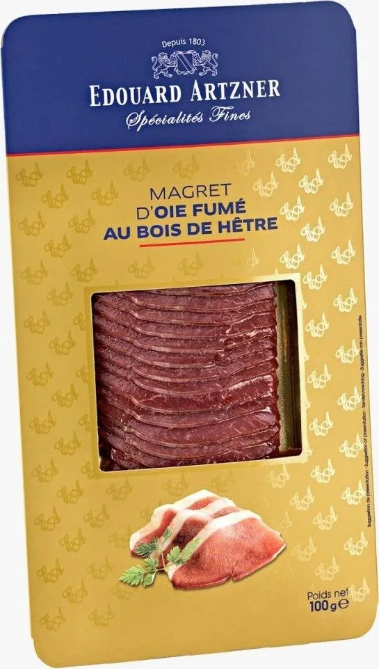 Magret D'oie Fumé Prétranché En Skin-pack