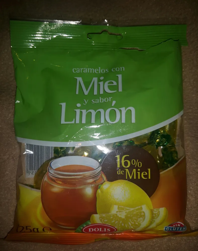 Caramelos con miel y sabor a limon