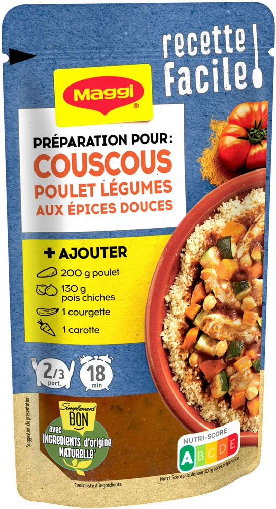 MAGGI Recette Facile pour Couscous Oriental Sachet 65g