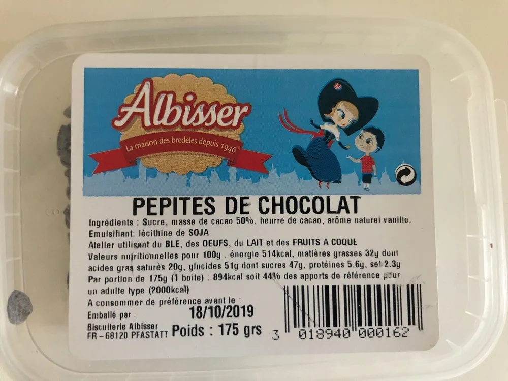 Pépites de chocolat
