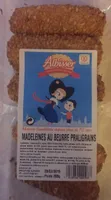 Madeleines au beurre praligrains
