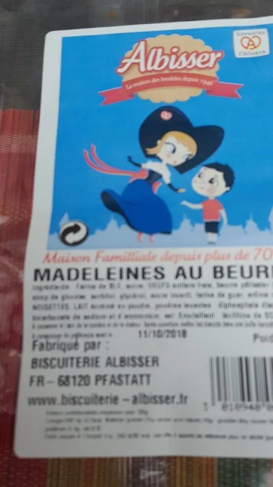 Madeleines au beurre