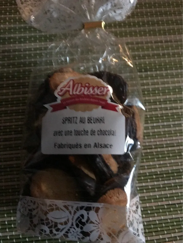 Spritz d'Alsace au beurre avec une touche de chocolat