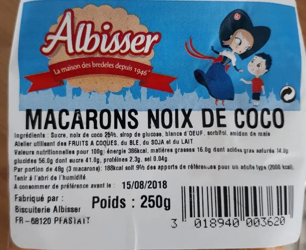 Macarons noix de coco