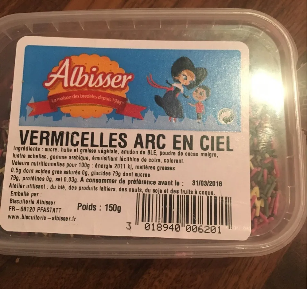 Vermicelles arc en ciel