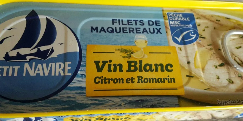 Filets de maquereaux vin blanc citron et romarin