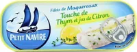 Filets de maquereaux touche de thym et jus de citron