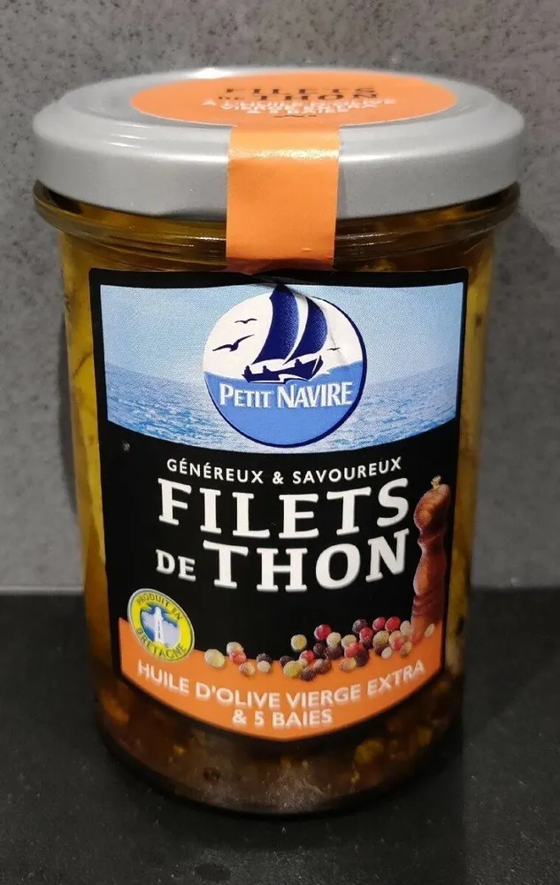 Filets de thon huile d'olive vierge extra & 5 baies