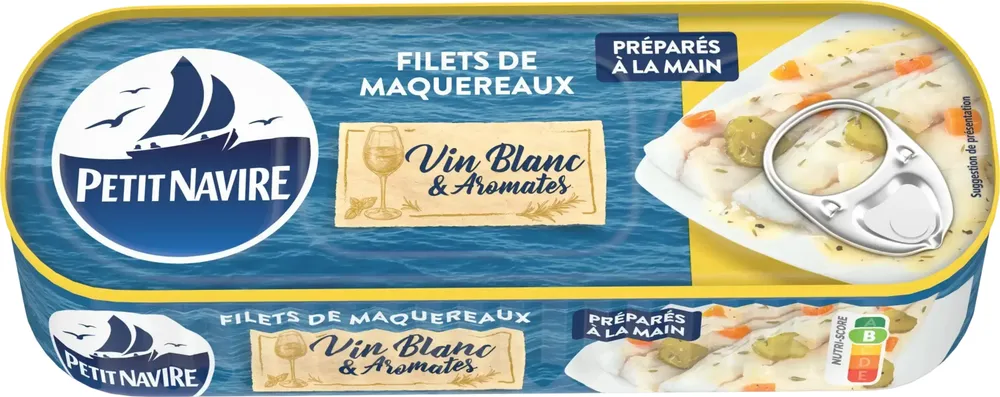 Filets de maquereaux vin blanc & aromates