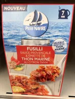 Fusilli Sauce Provençale thon mariné au citron thym