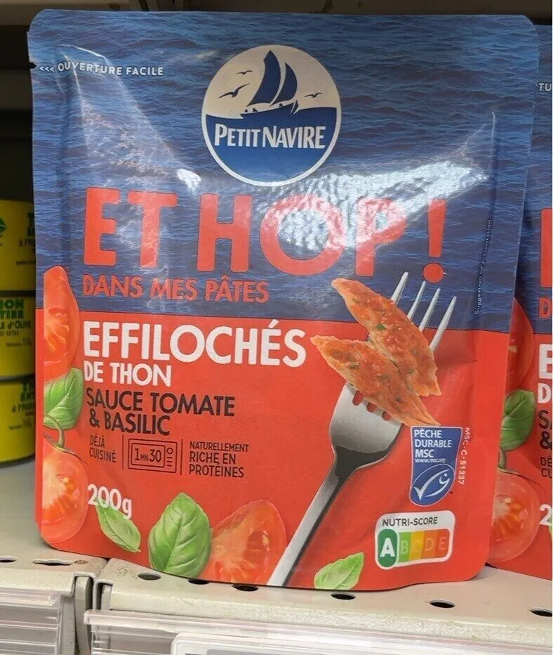 Et Hop! Effilochés De Thon Sauce Tomate Et Basilic