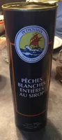 Pêches blanched entieres au sirop