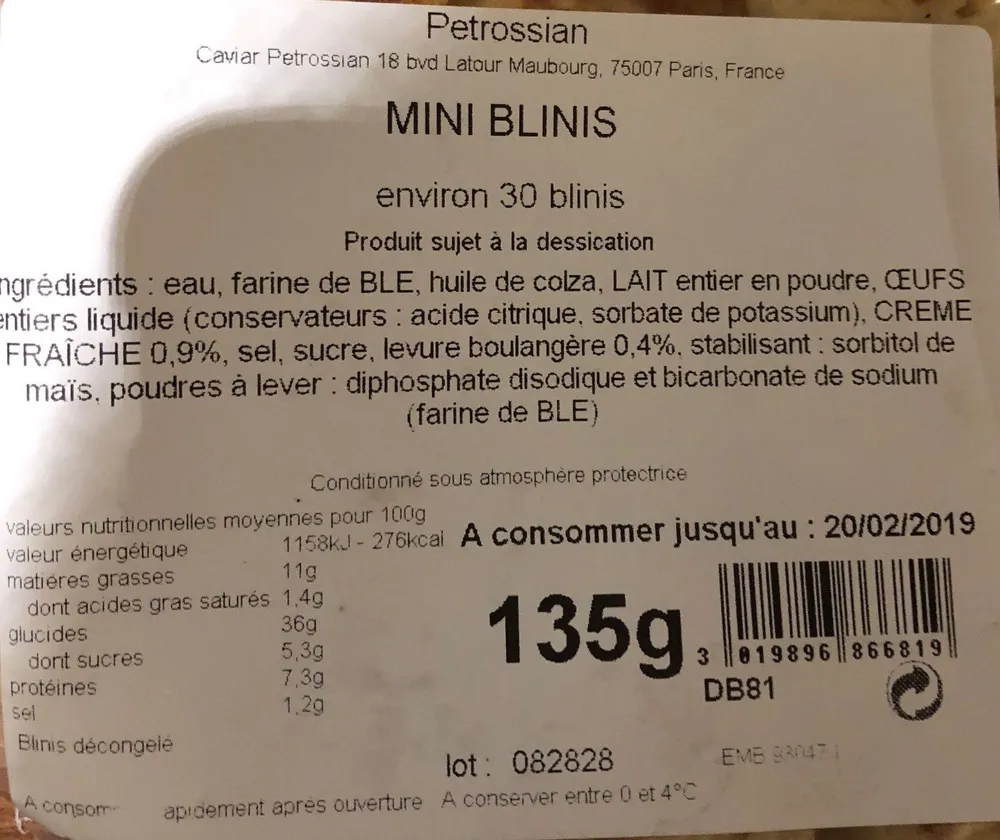 Mini blinis