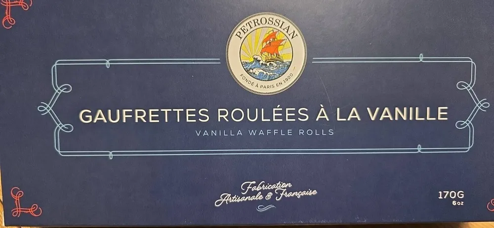 Gaufrettes roulées a la vanille
