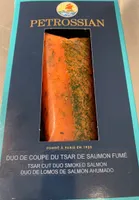 Duo de coupe du tsar de saumon fumé