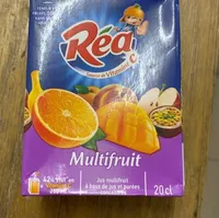 Jus De Fruits Multivitaminé, 6 Fois 20 Centilitres, Marque Réa