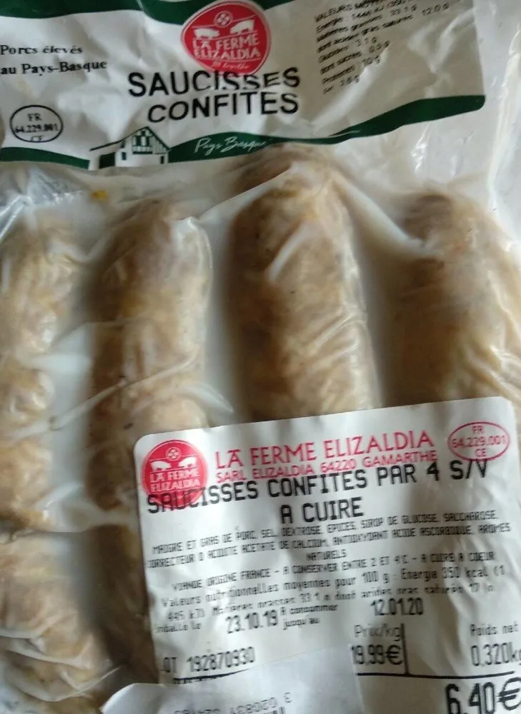 Saucisses confites