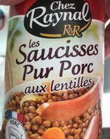 Saucisses Pur Porc aux Lentilles