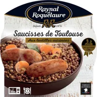 Saucisses de Toulouse aux Lentilles cuisinées