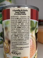 Quenelles de volaille sauce poulette à la crème fraîche