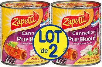 Cannelloni pur boeuf Zapetti Sauce napolitaine