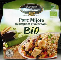 Porc Mijoté aubergines et 4 céréales BIO