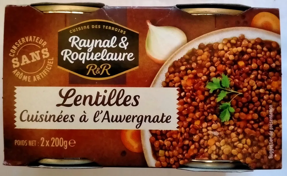 Lentilles cuisinées à l'Auvergnate