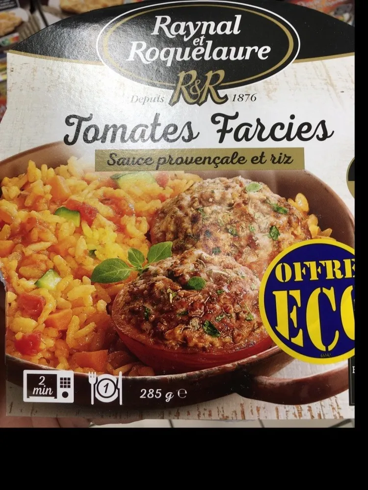 Tomates farcies sauce provençale et riz