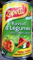 Ravioli 6 Légumes sauce Tomate au Basilic