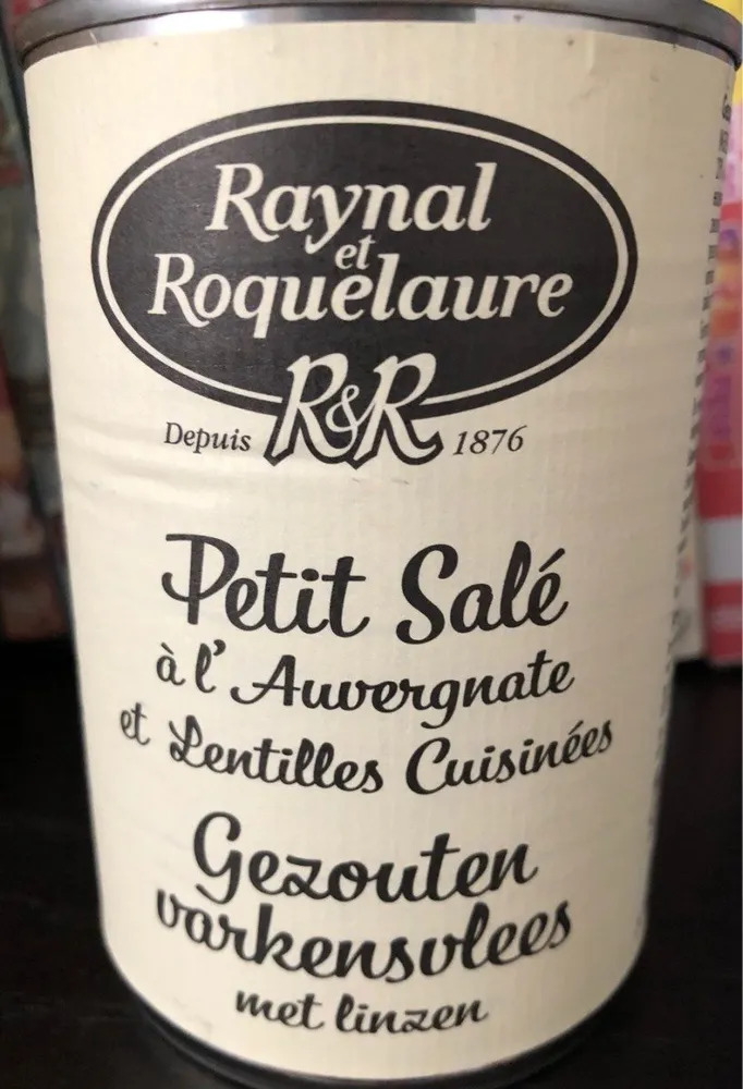 Petit Salé à l'Auvergnate et Lentilles Cuisinées