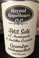 Petit Salé à l'Auvergnate et Lentilles Cuisinées