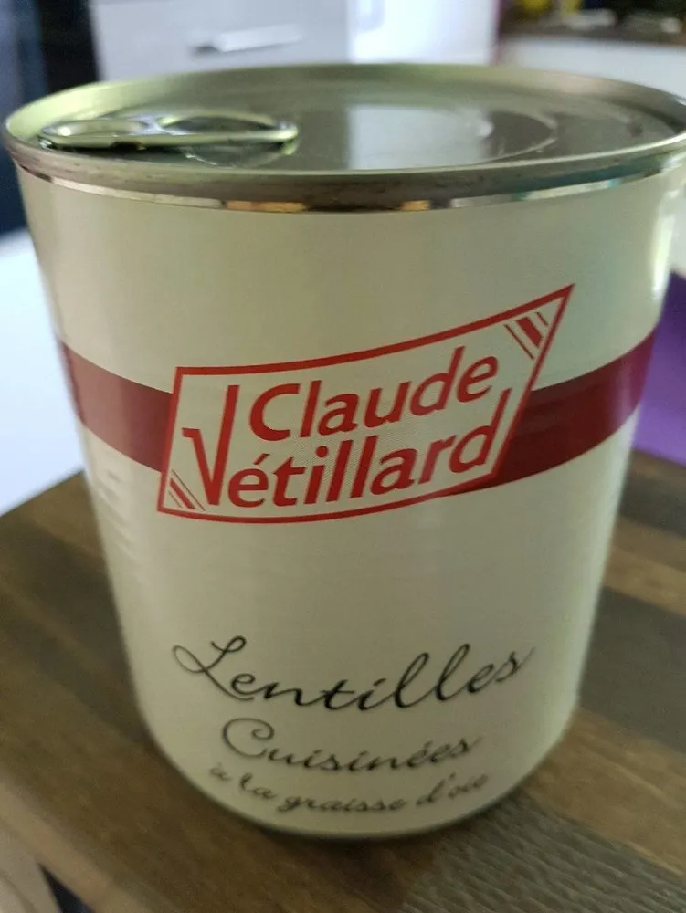 Lentilles cuisinées à la graisse d'oie