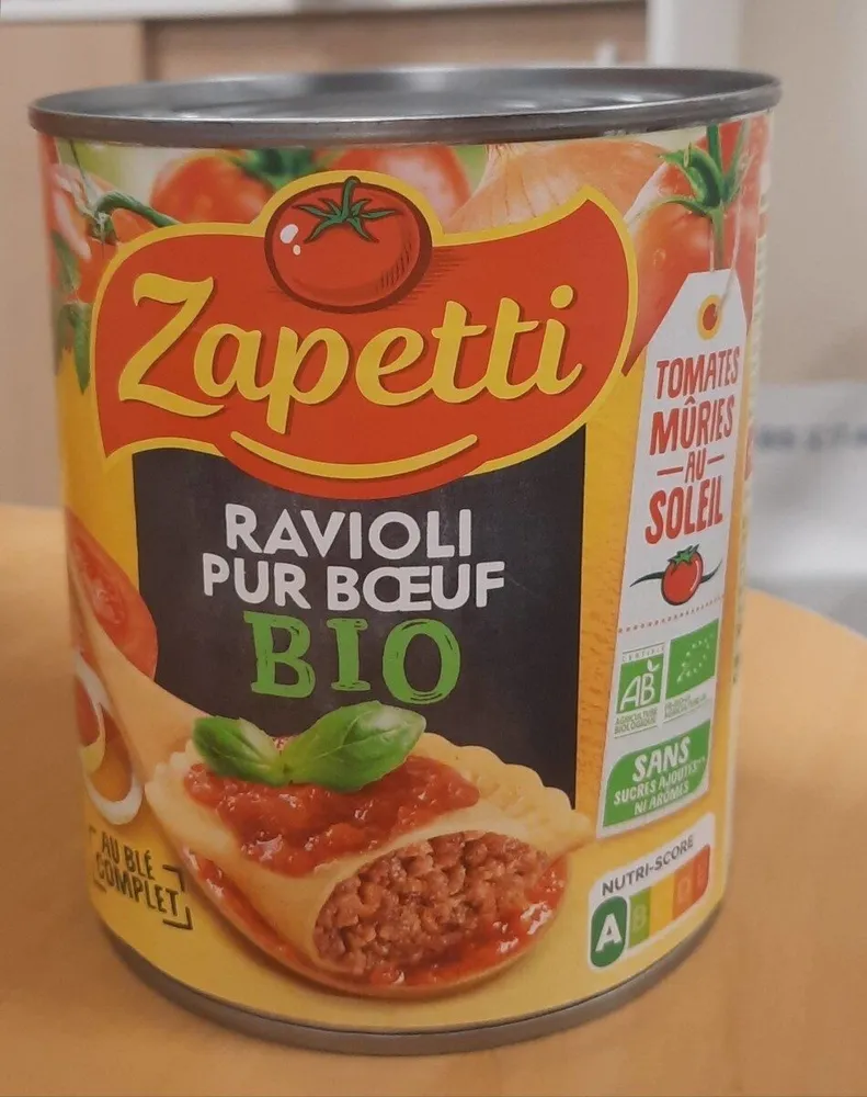 Zapetti Bio Ravioli pur bœuf
