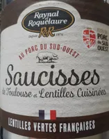 Saucisses de Toulouse et lentilles cuisinées