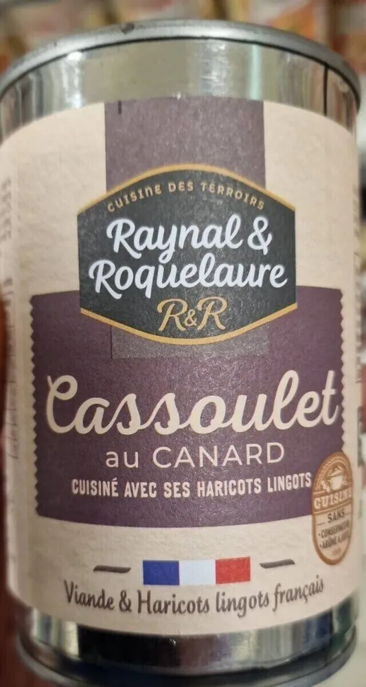 Cassoulet au canard cuisiné avec ses haricots lingots