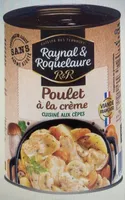 Poulet à la crème cuisiné aux cèpes