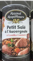 Petit salé à l'Auvergnate et lentilles cuisinées RAYNAL ET ROQUELAURE,420g