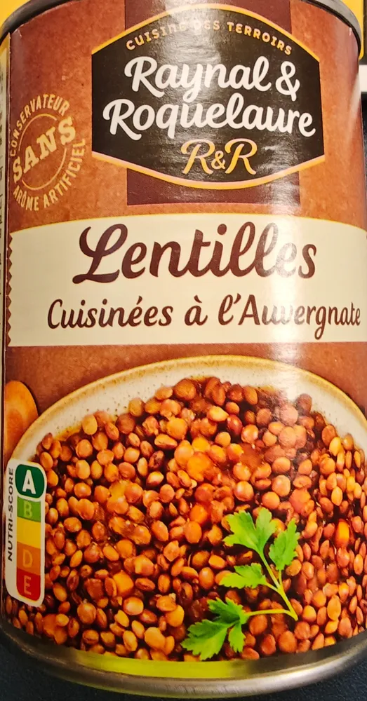 Lentilles Cuisinées à l'Auvergnate