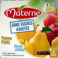 Compotes pomme poire Materne