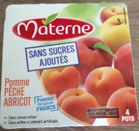 Compotes pomme, pêche et abricot, sans sucres ajoutés