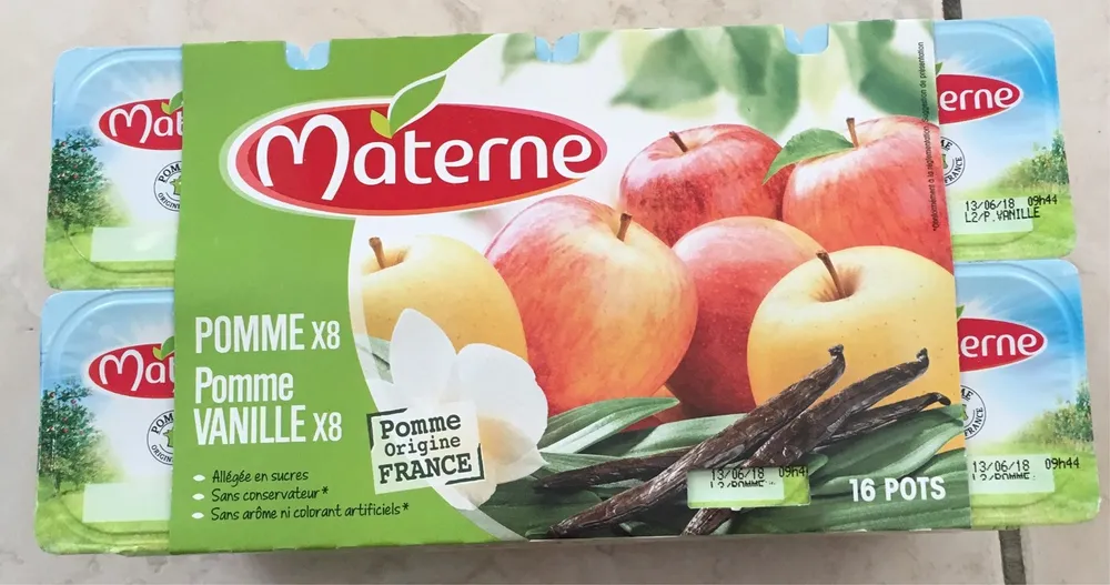 Compote Pomme-Pomme vanille, 16x90g