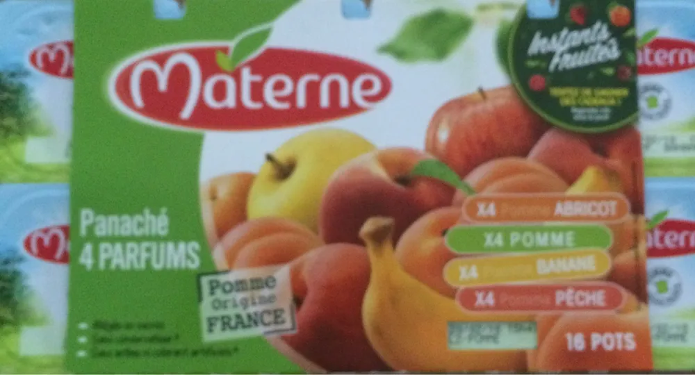 Compotes panaché 4 parfums Materne