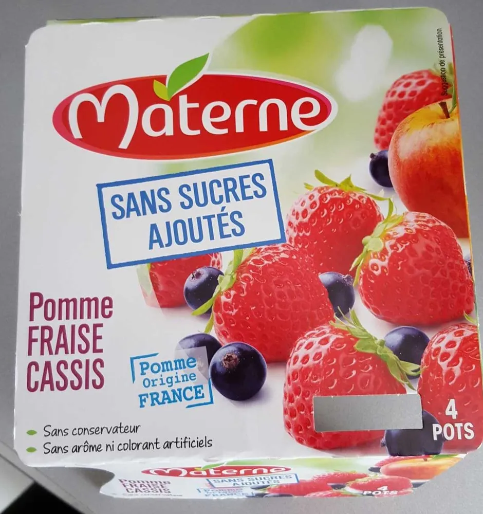 Compote pomme fraise cassis